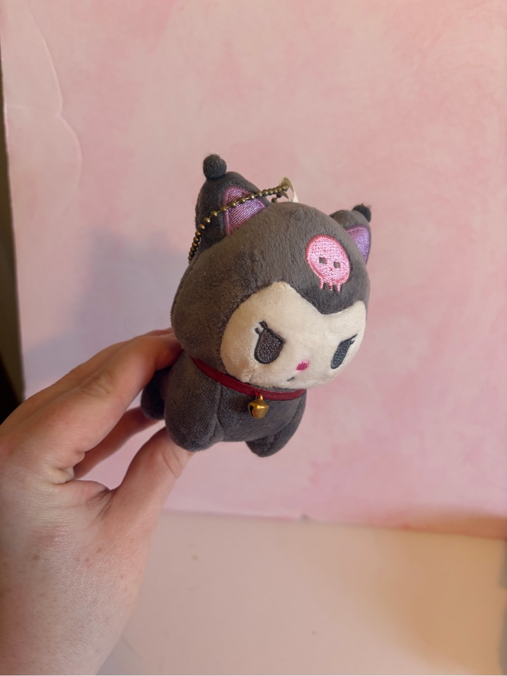 Kawaii Sanrio Kuromi kitty keychain plush